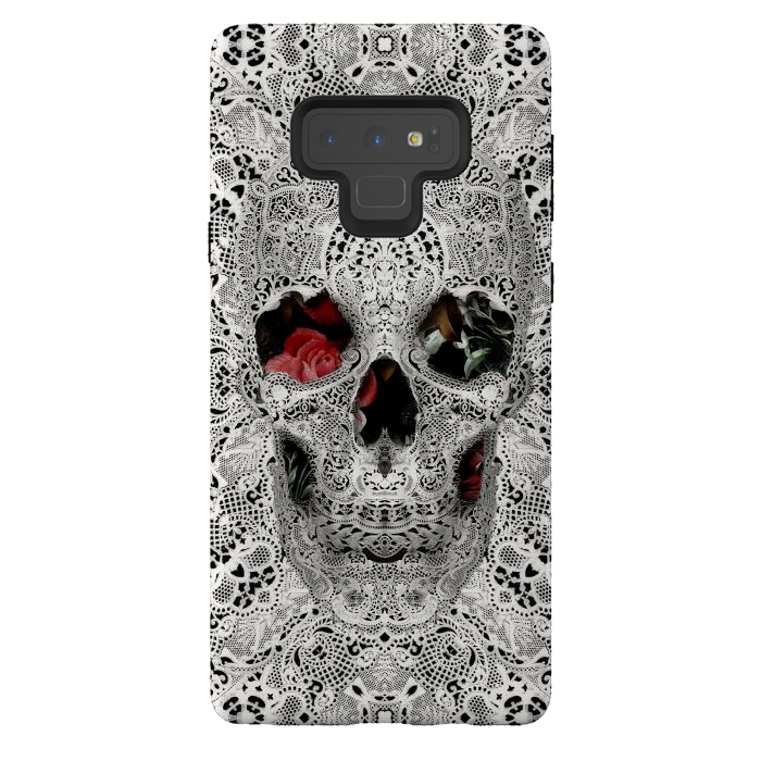 Galaxy Note 9 StrongFit Lace Skull 2 by Ali Gulec