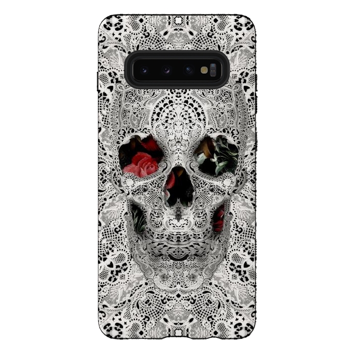Galaxy S10 plus StrongFit Lace Skull 2 by Ali Gulec