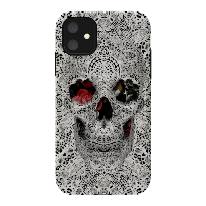 iPhone 11 StrongFit Lace Skull 2 by Ali Gulec