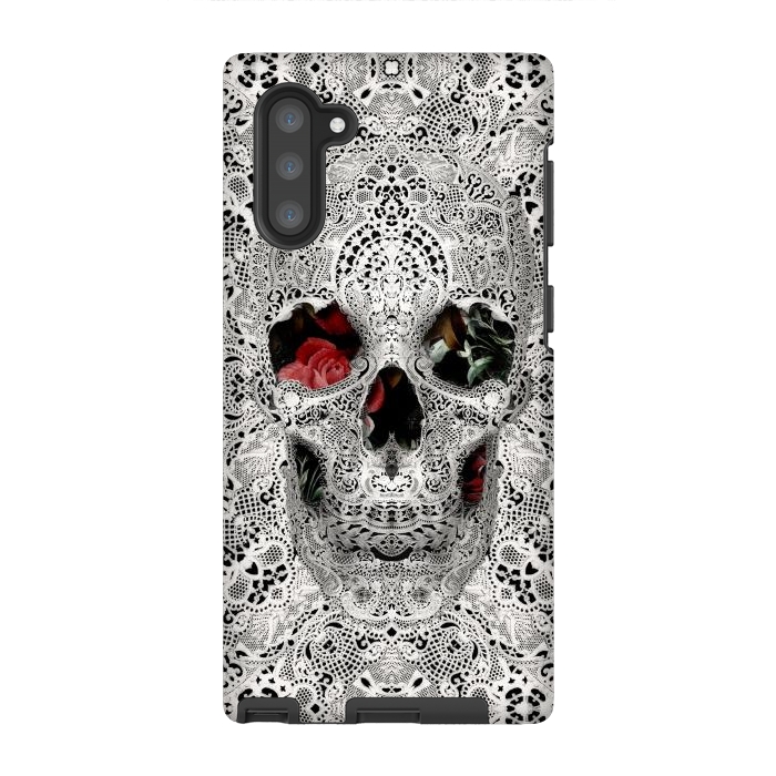 Galaxy Note 10 StrongFit Lace Skull 2 by Ali Gulec