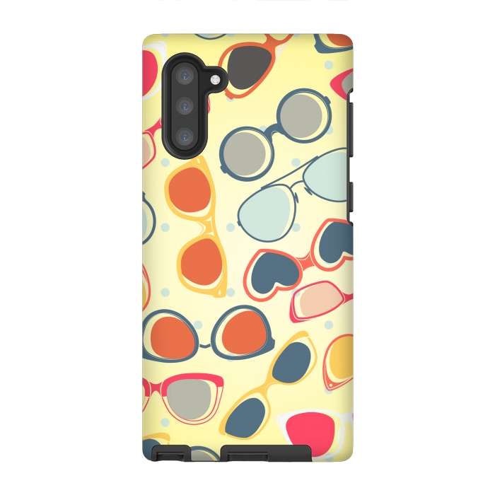 Galaxy Note 10 StrongFit sunglasses pattern yellow by MALLIKA