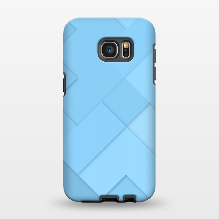 Galaxy S7 EDGE StrongFit blue shade blocks  by MALLIKA