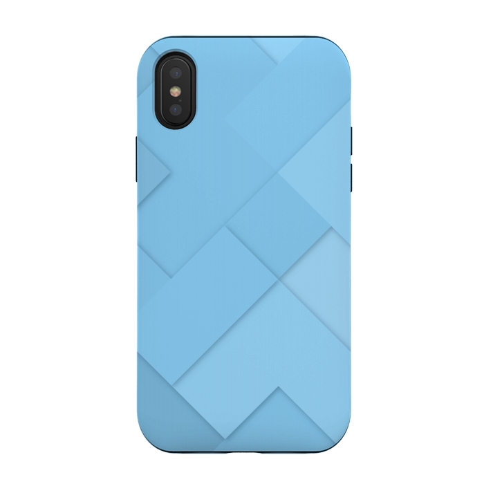 iPhone Xs / X StrongFit blue shade blocks  by MALLIKA