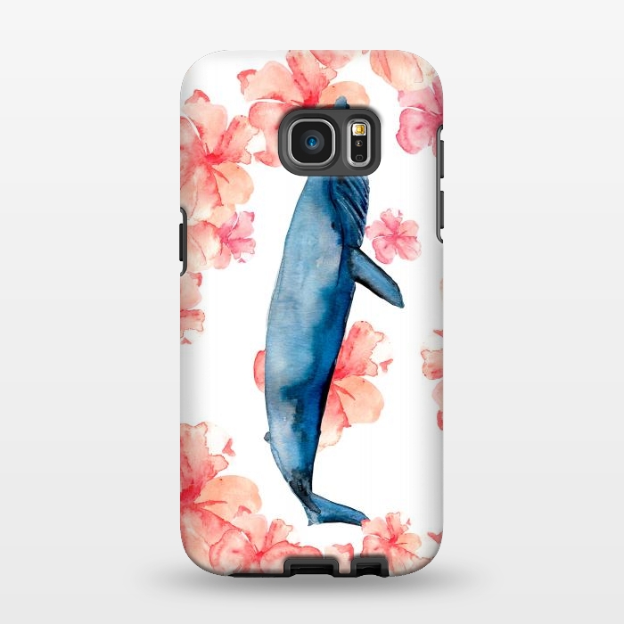 Galaxy S7 EDGE StrongFit Floral Sea by Amaya Brydon