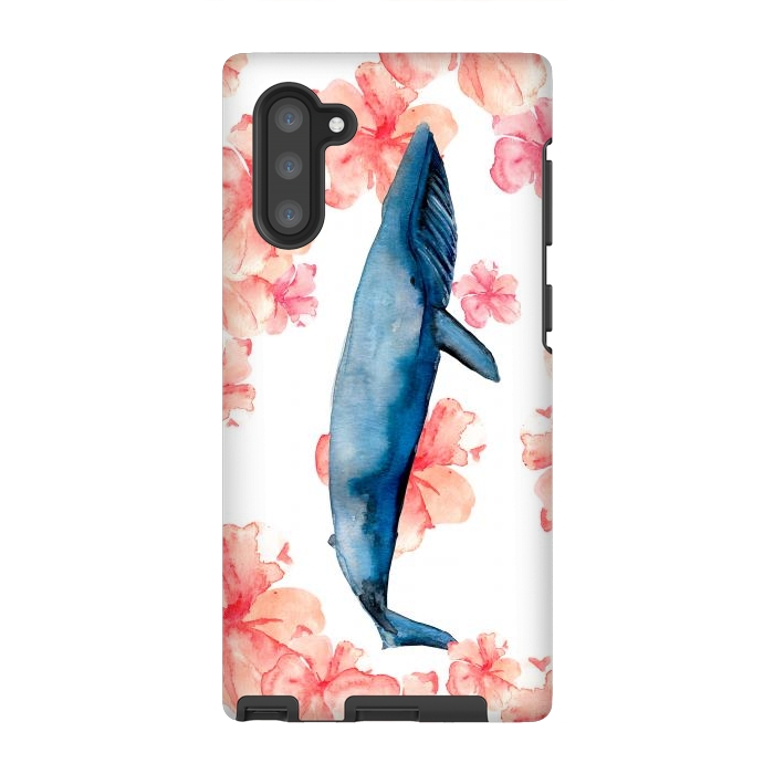 Galaxy Note 10 StrongFit Floral Sea by Amaya Brydon