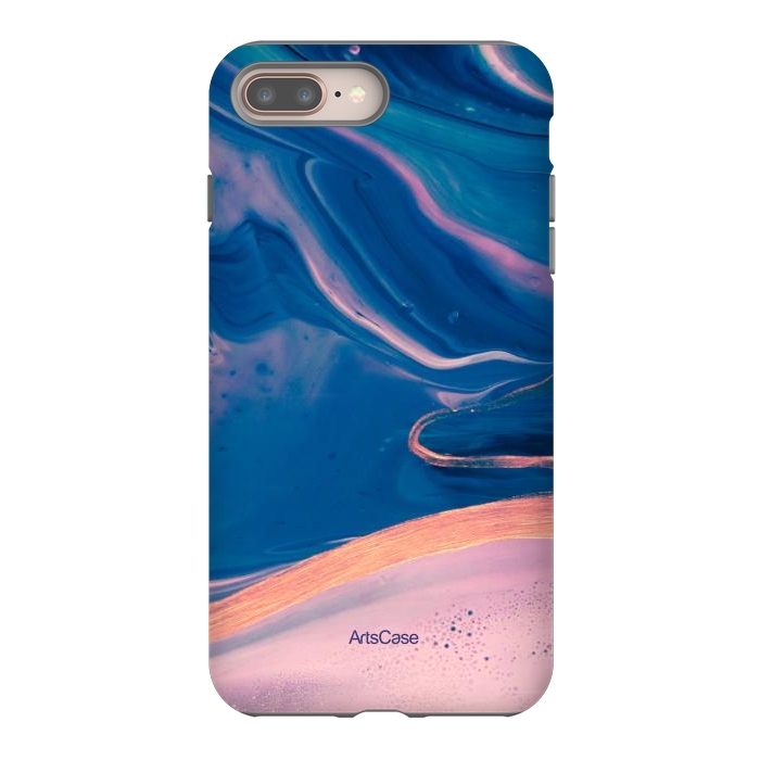 iPhone 7 plus StrongFit Acrylic Paint Abstract Marbling by ArtsCase