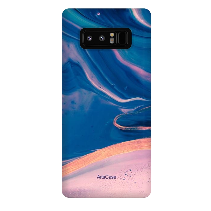 Galaxy Note 8 StrongFit Acrylic Paint Abstract Marbling by ArtsCase