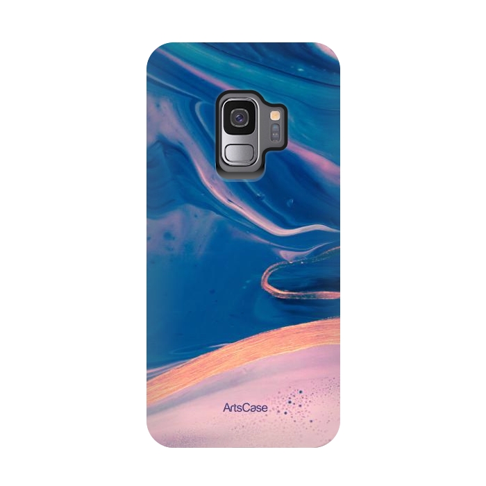 Galaxy S9 StrongFit Acrylic Paint Abstract Marbling by ArtsCase