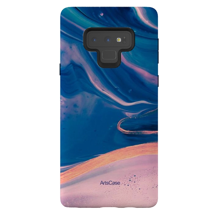 Galaxy Note 9 StrongFit Acrylic Paint Abstract Marbling by ArtsCase