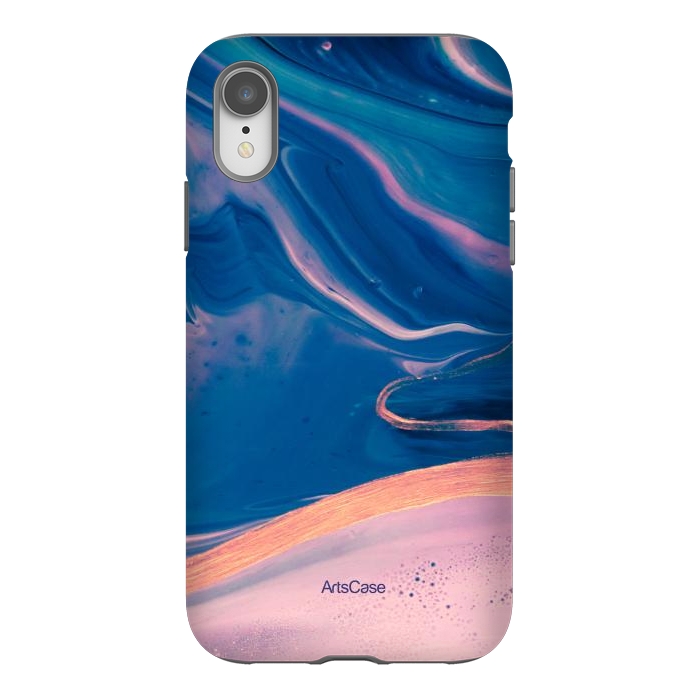 iPhone Xr StrongFit Acrylic Paint Abstract Marbling by ArtsCase