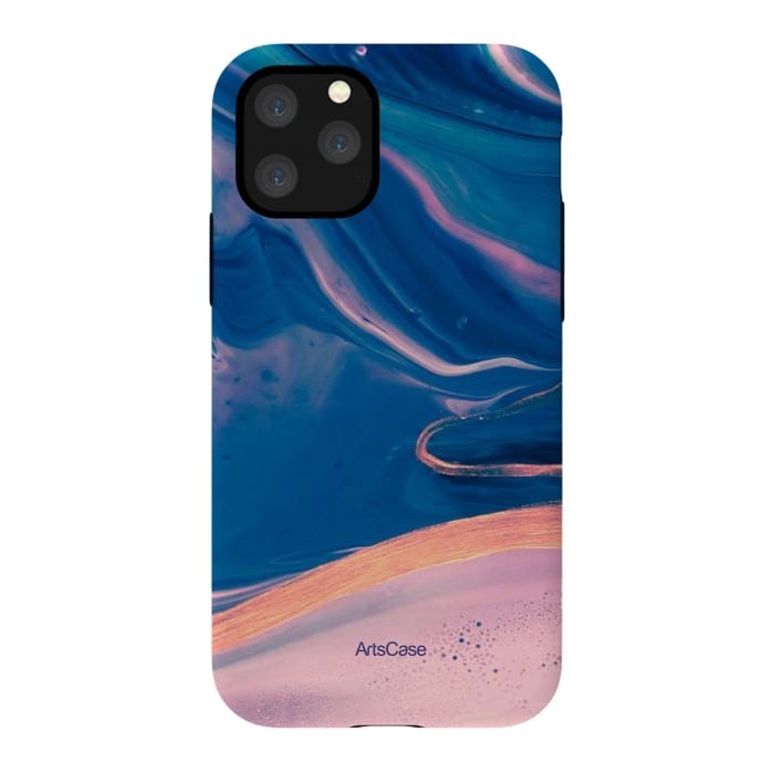 iPhone 11 Pro StrongFit Acrylic Paint Abstract Marbling by ArtsCase