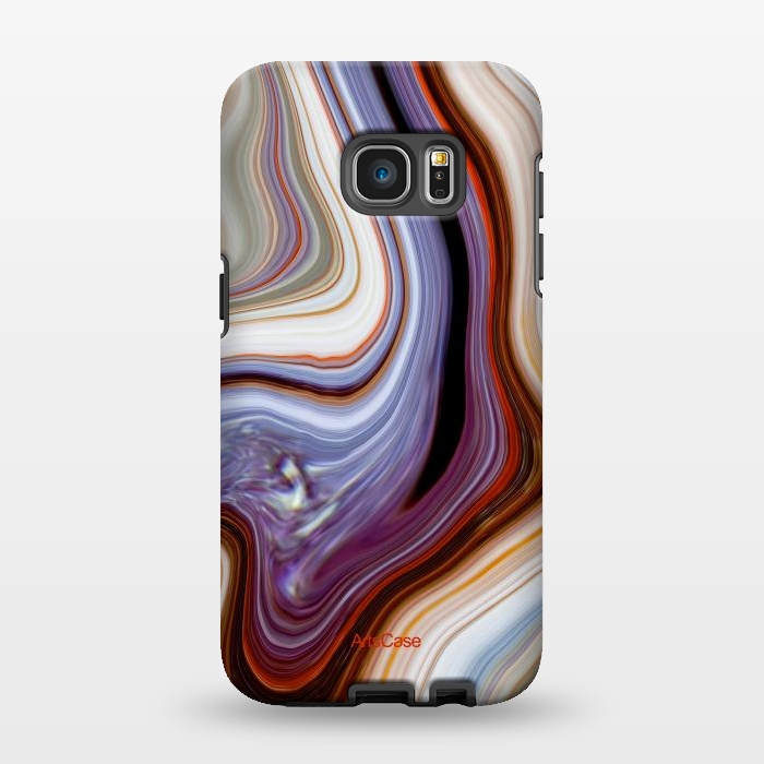 Galaxy S7 EDGE StrongFit Brown Marble Pattern by ArtsCase