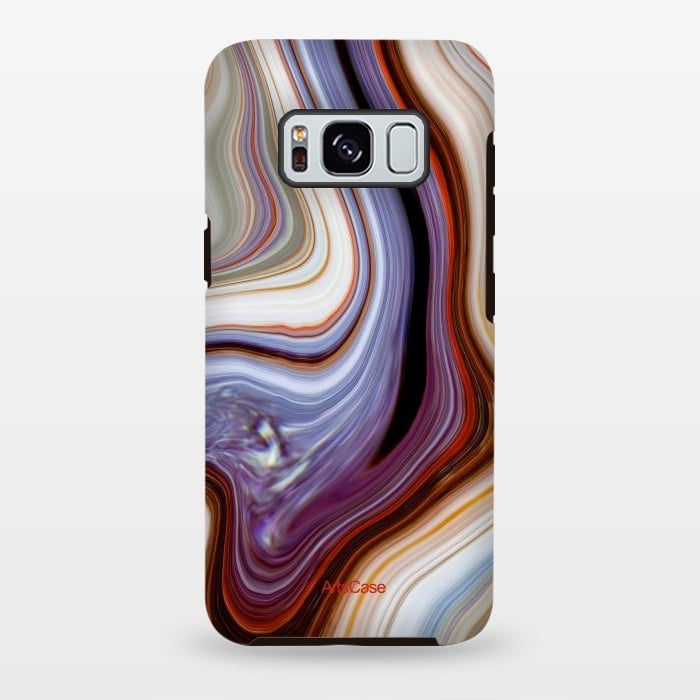 Galaxy S8 plus StrongFit Brown Marble Pattern by ArtsCase