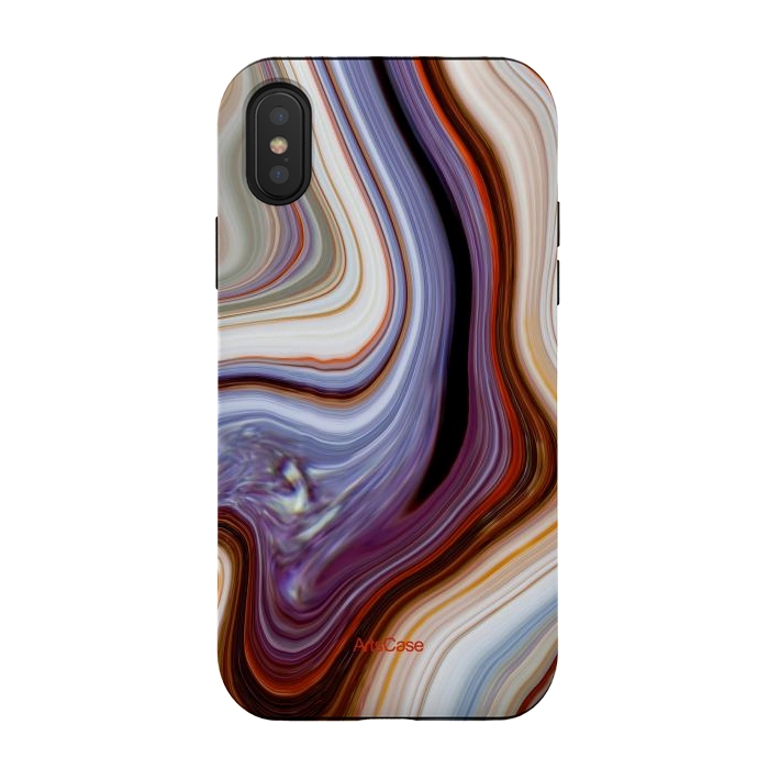 iPhone Xs / X StrongFit Brown Marble Pattern by ArtsCase