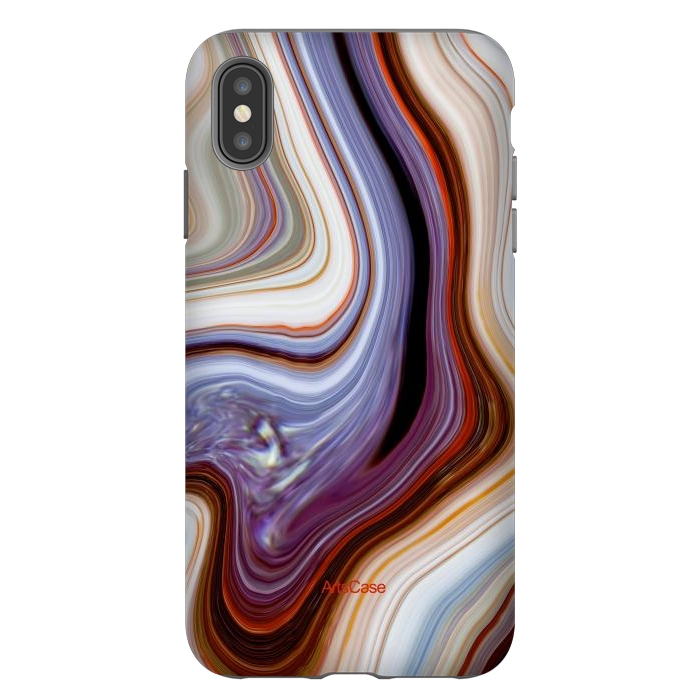 iPhone Xs Max StrongFit Brown Marble Pattern by ArtsCase