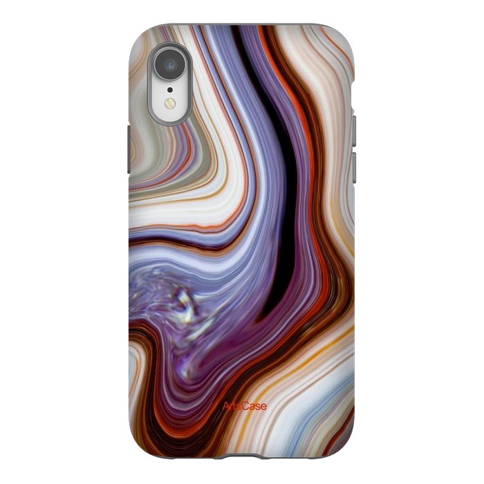 iPhone Xr StrongFit Brown Marble Pattern by ArtsCase