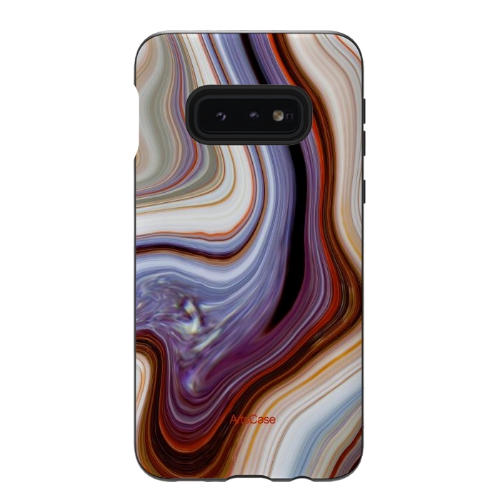Galaxy S10e StrongFit Brown Marble Pattern by ArtsCase