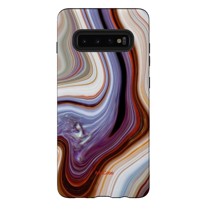 Galaxy S10 plus StrongFit Brown Marble Pattern by ArtsCase