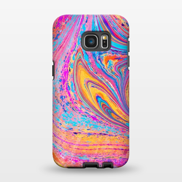 Galaxy S7 EDGE StrongFit Colorful Marbling Artwork by ArtsCase