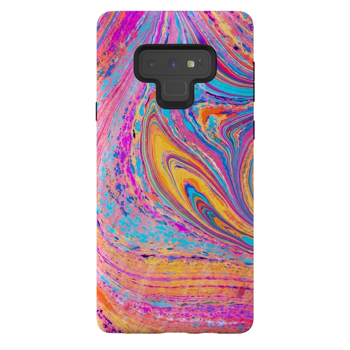 Galaxy Note 9 StrongFit Colorful Marbling Artwork by ArtsCase