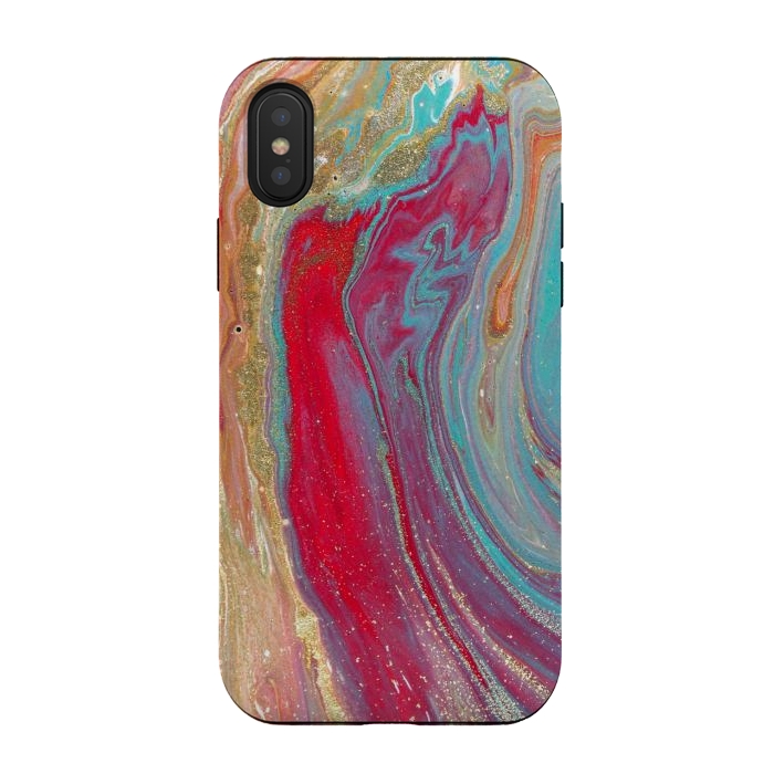iPhone Xs / X StrongFit Liquid Marble Design Colorful by ArtsCase