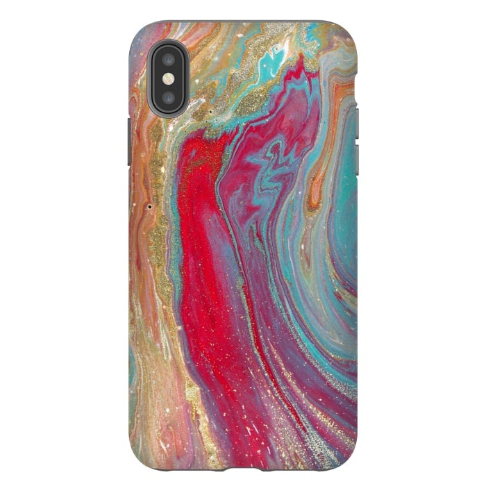 iPhone Xs Max StrongFit Liquid Marble Design Colorful by ArtsCase