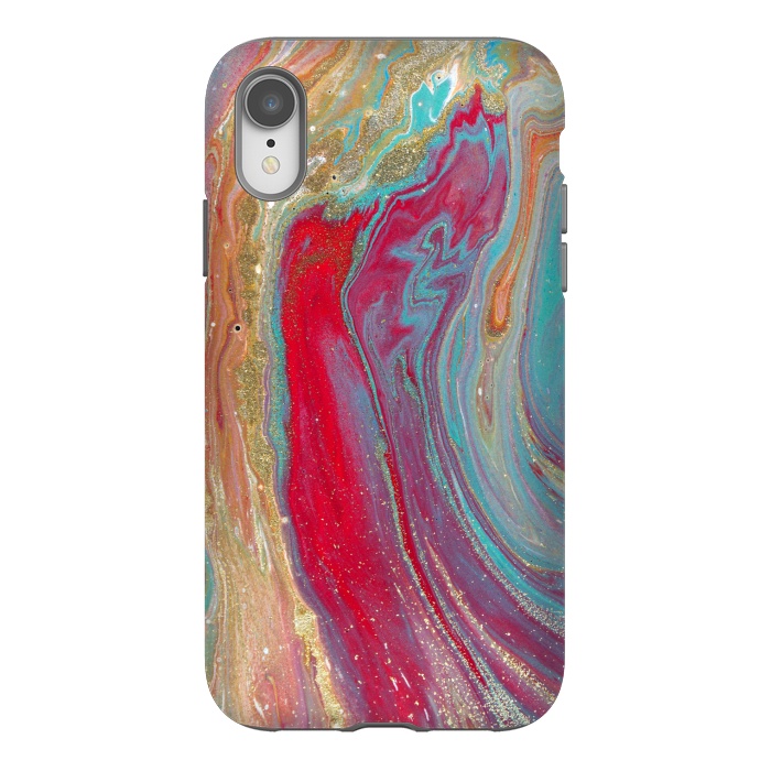 iPhone Xr StrongFit Liquid Marble Design Colorful by ArtsCase