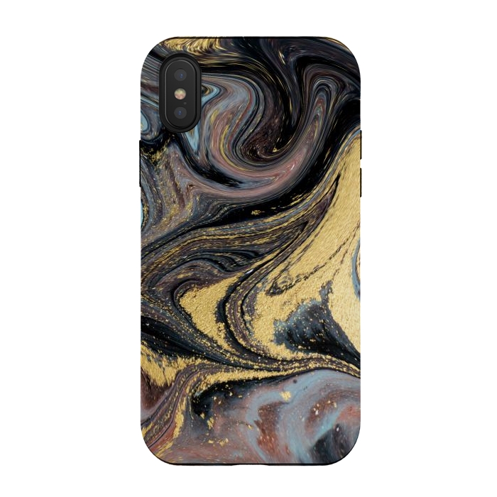iPhone Xs / X StrongFit Liquid Marble Design IV by ArtsCase