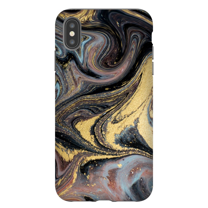 iPhone Xs Max StrongFit Liquid Marble Design IV by ArtsCase