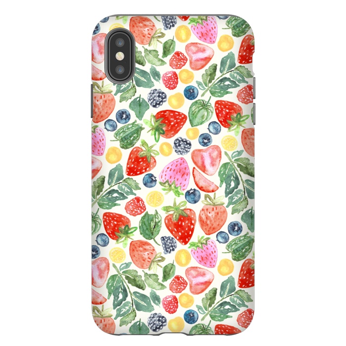 iPhone Xs Max StrongFit Summer Berries by Tigatiga