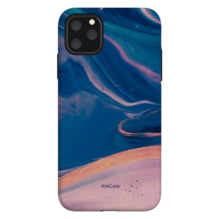 iPhone 11 Pro Max StrongFit Acrylic Paint Abstract Marbling by ArtsCase
