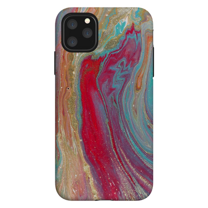 iPhone 11 Pro Max StrongFit Liquid Marble Design Colorful by ArtsCase