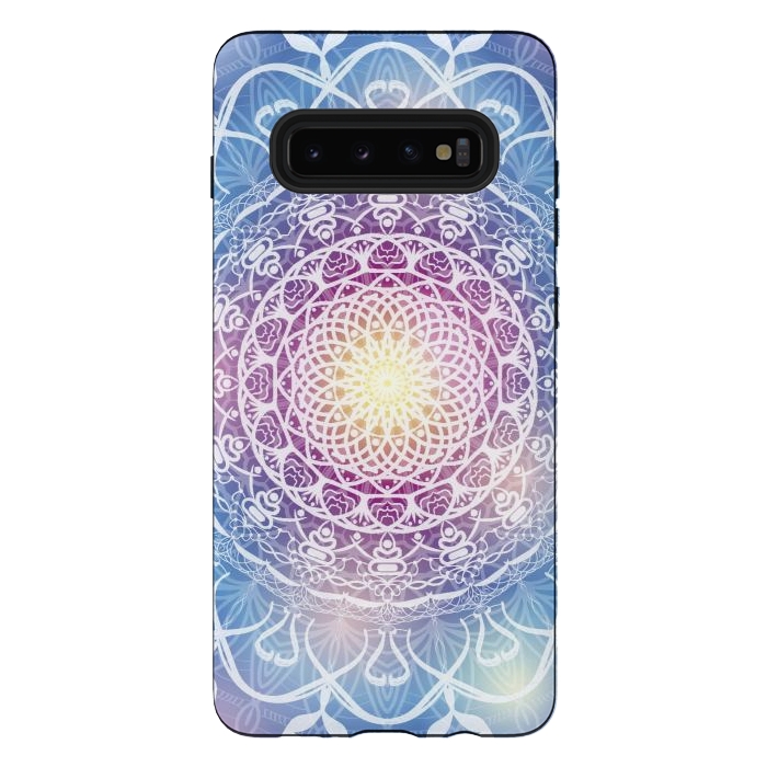 Galaxy S10 plus StrongFit Abstract Mandala Design by ArtsCase
