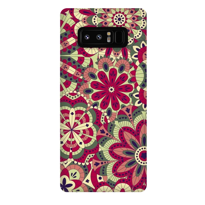 Galaxy Note 8 StrongFit Floral Made with Many Mandalas by ArtsCase