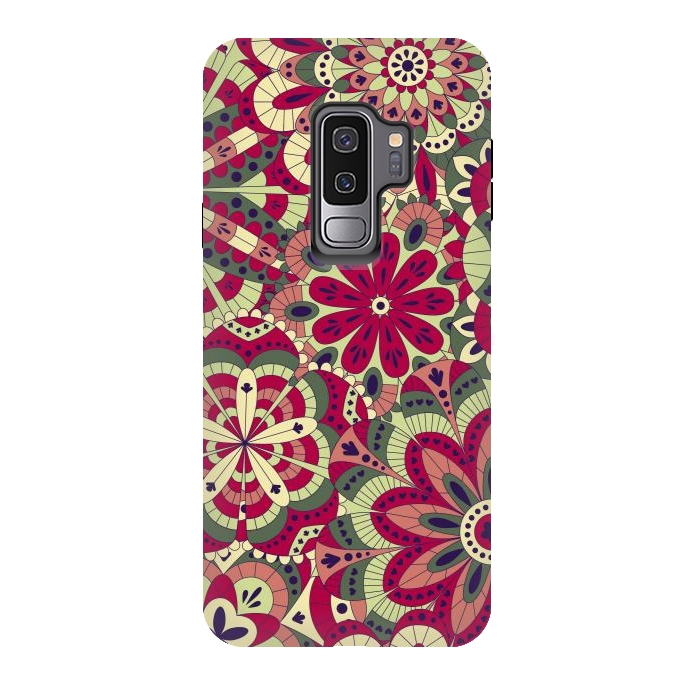 Galaxy S9 plus StrongFit Floral Made with Many Mandalas by ArtsCase