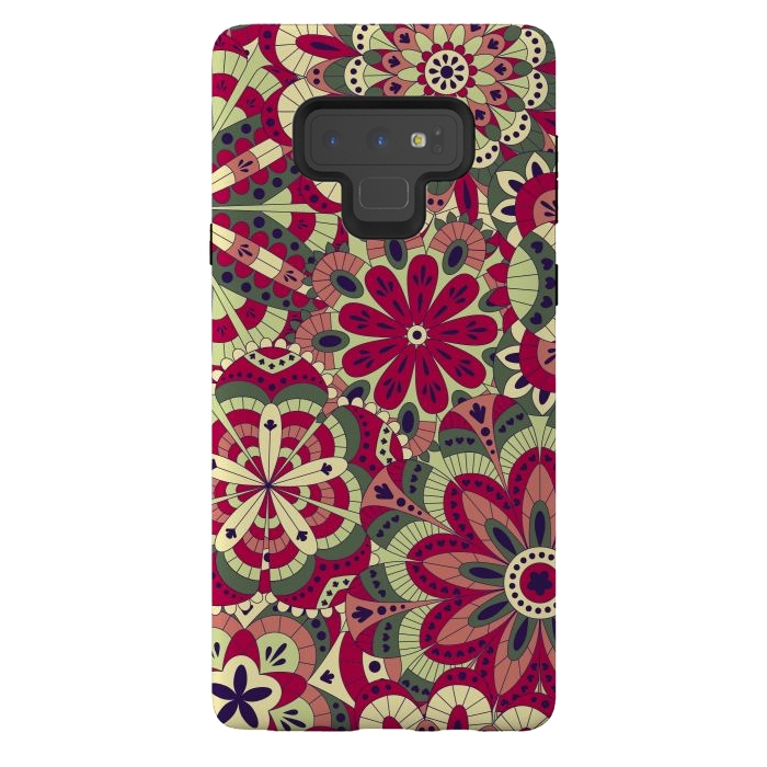 Galaxy Note 9 StrongFit Floral Made with Many Mandalas by ArtsCase