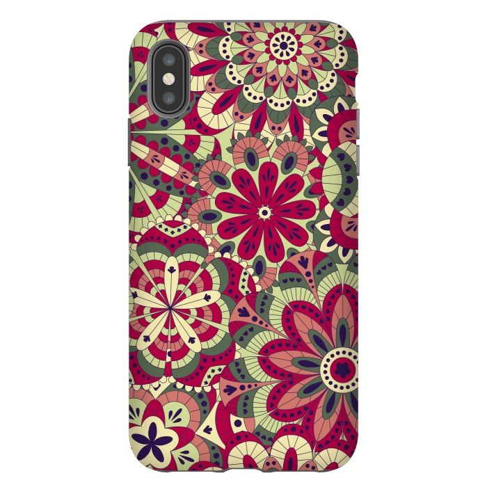 iPhone Xs Max StrongFit Floral Made with Many Mandalas by ArtsCase