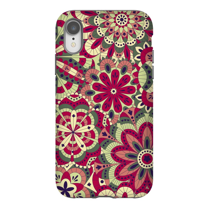iPhone Xr StrongFit Floral Made with Many Mandalas by ArtsCase