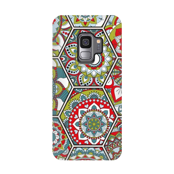 Galaxy S9 StrongFit Mandala Boho Chic Style Patchwork by ArtsCase