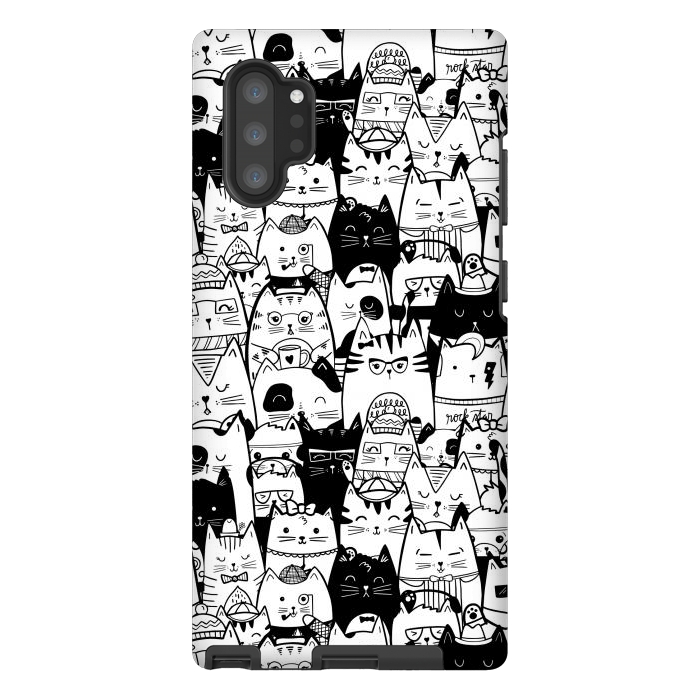 Galaxy Note 10 plus StrongFit Itty Bitty Kitty Committee by Noonday Design