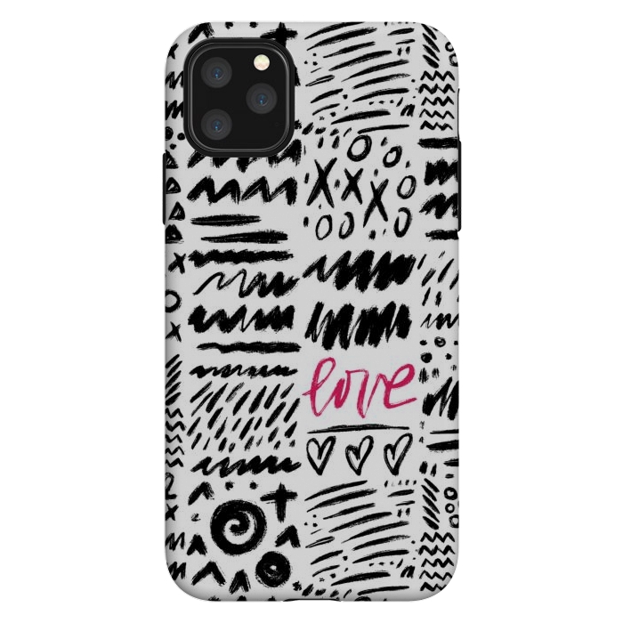 iPhone 11 Pro Max StrongFit Love Scribbles by Noonday Design
