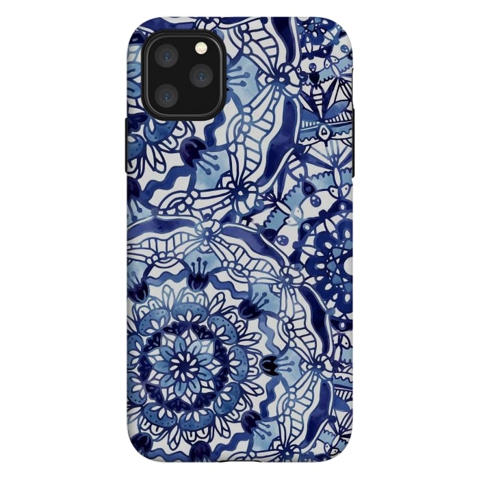 iPhone 11 Pro Max StrongFit Delft Blue Mandalas by Noonday Design