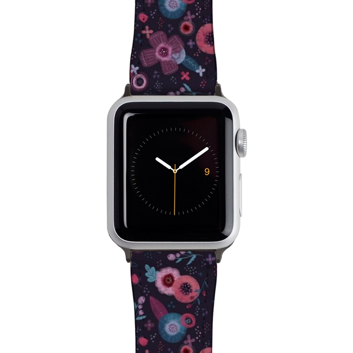 Watch 42mm / 44mm Strap PU leather Autumn Floral by Noonday Design