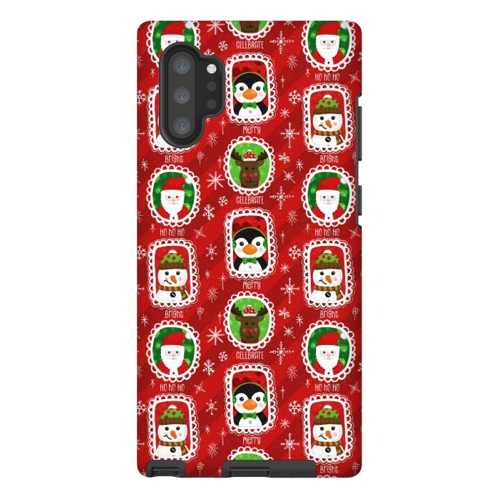 Galaxy Note 10 plus StrongFit Santa and Friends by Noonday Design