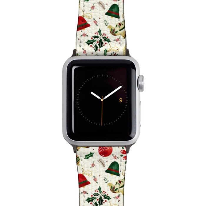 Watch 42mm / 44mm Strap PU leather Ornate Christmas Ornaments by Noonday Design