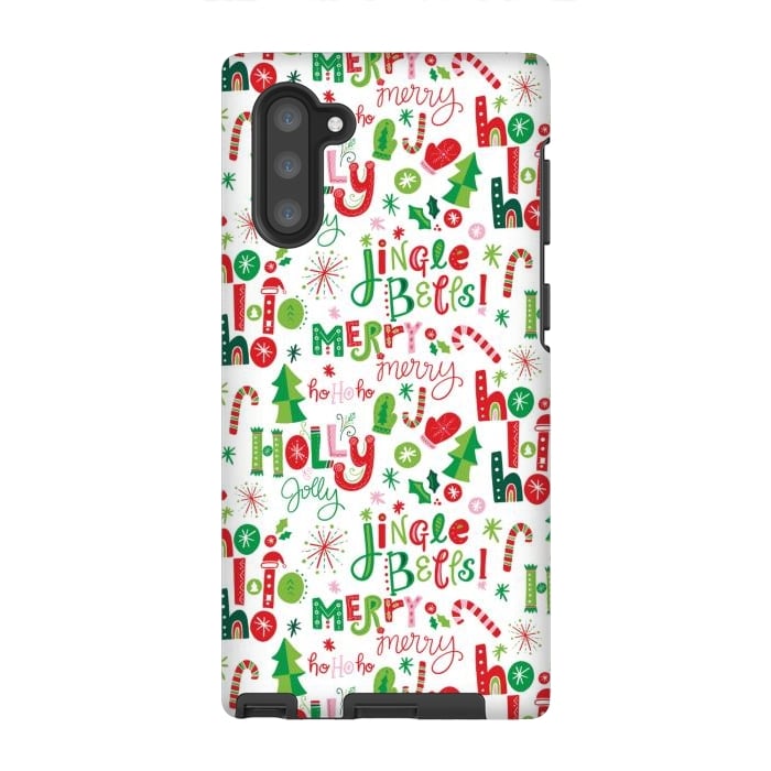 Galaxy Note 10 StrongFit Festive Christmas Lettering by Noonday Design