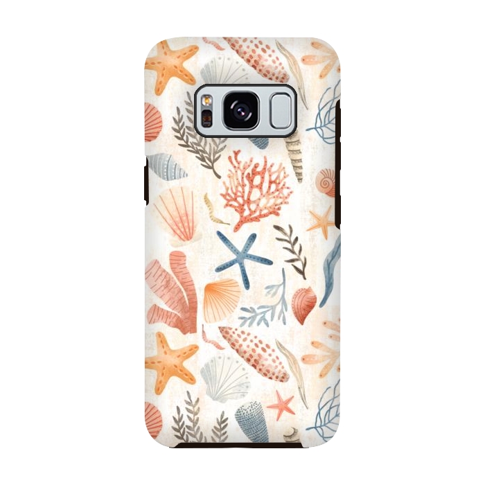 Galaxy S8 StrongFit Vintage Seashells by Noonday Design