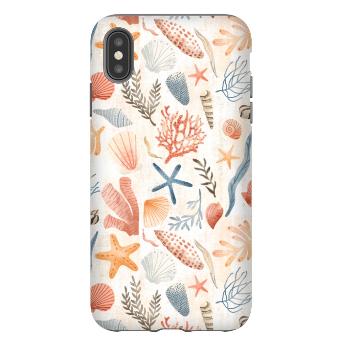 iPhone Xs Max StrongFit Vintage Seashells by Noonday Design