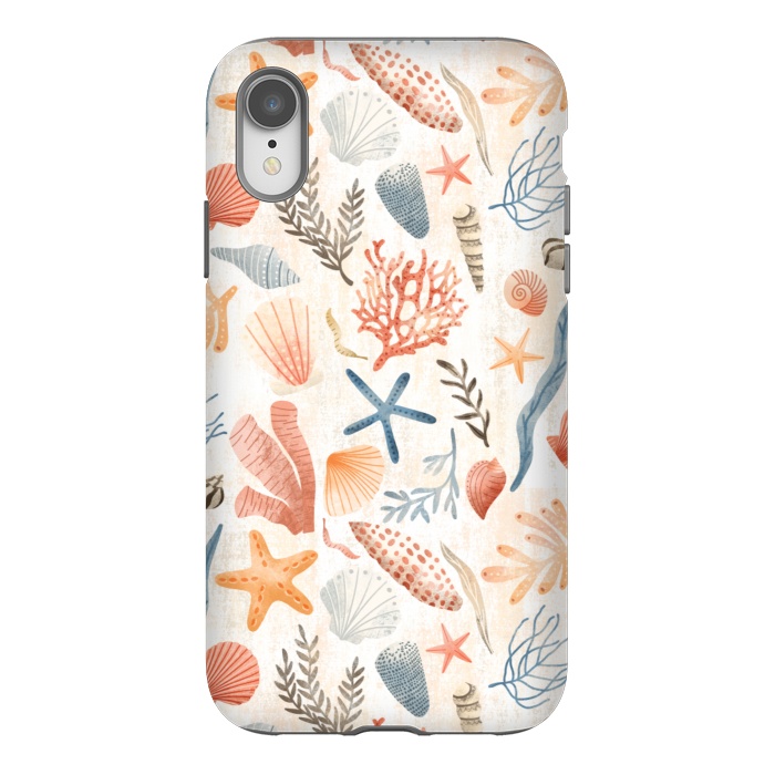 iPhone Xr StrongFit Vintage Seashells by Noonday Design
