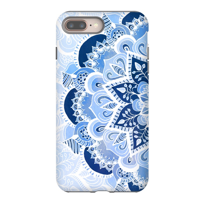 iPhone 7 plus StrongFit Blue Lace Mandala by Tangerine-Tane